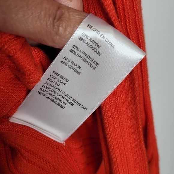 Free People Orange Red Light Cardigan Dress - Picture 13 of 14